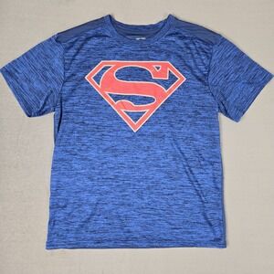 DC‎ Superman Compression Shirt Mens Medium Logo Comics Crew Neck